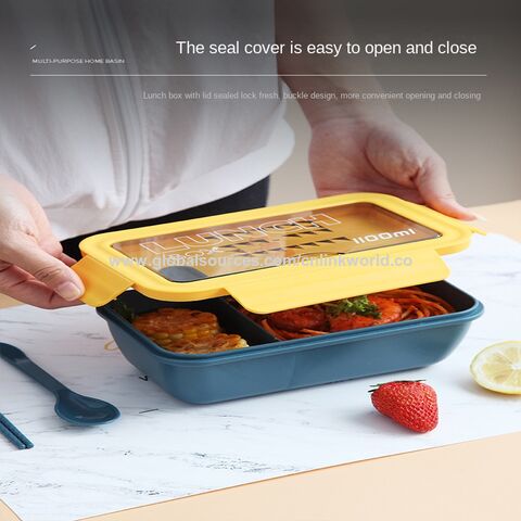 Bento Box Adults Lunch Box: Stackable Lunchbox W/Utensils, Leak-Proof  Portable L