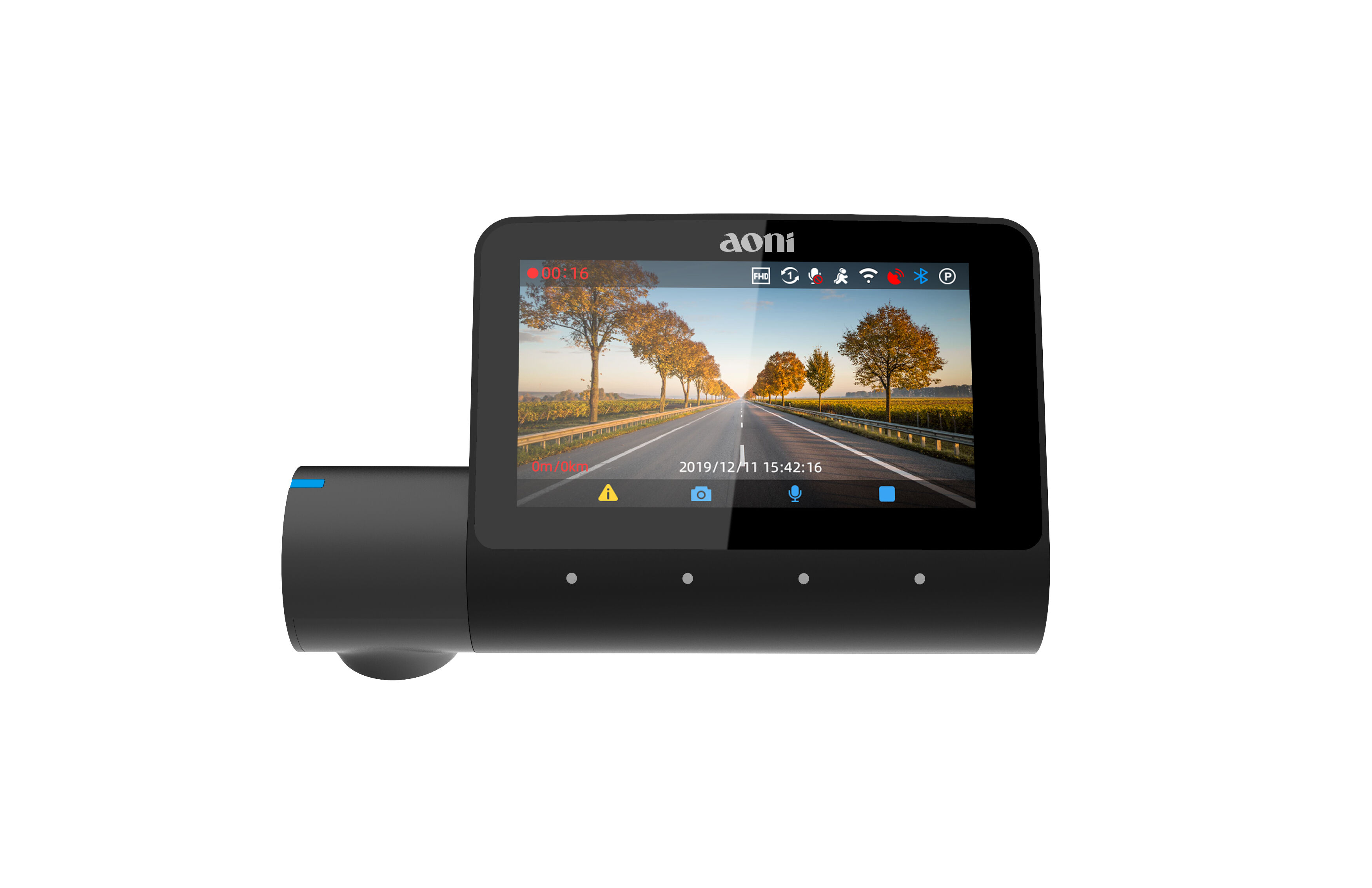 2k+fhd+fhd Three Camera Car Dash Cam, With Adas And Parking Mode,motion ...