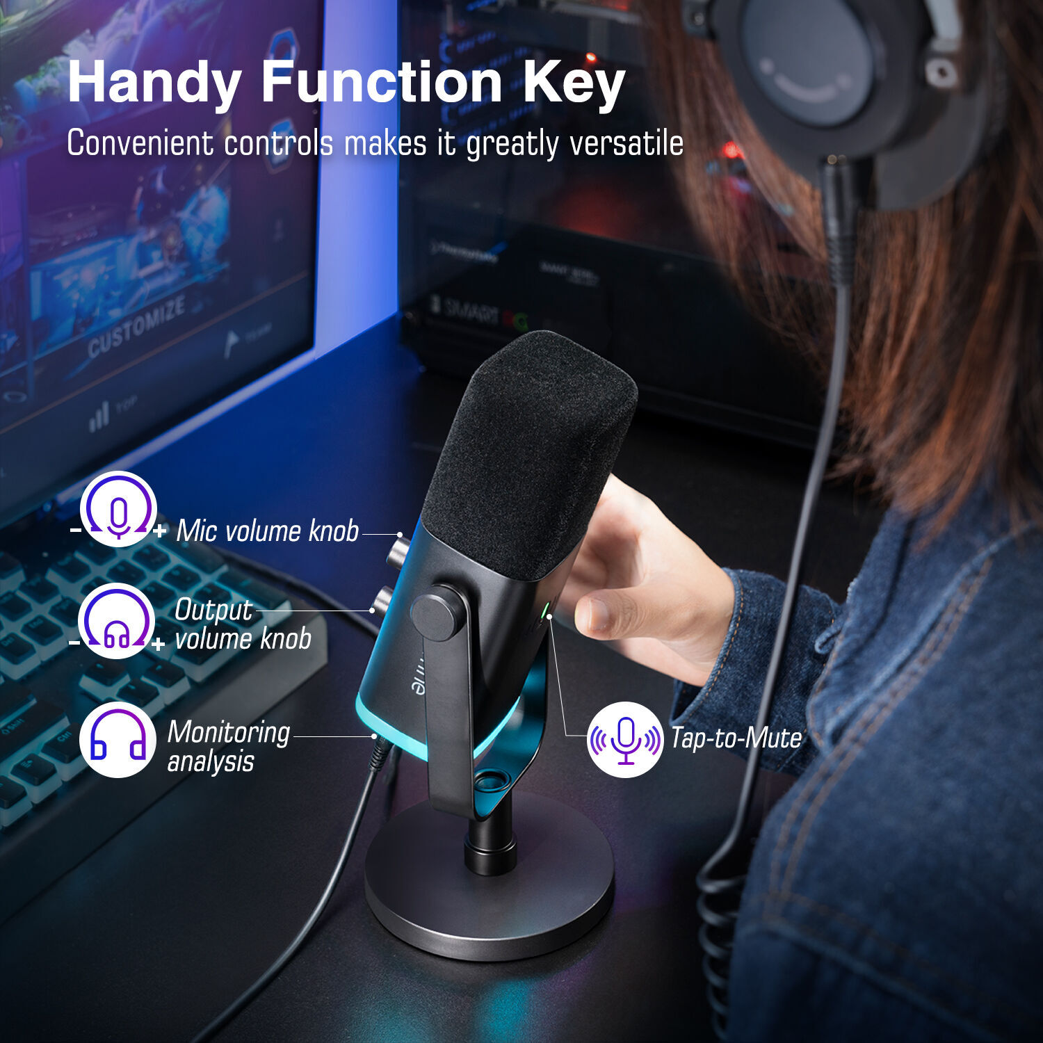 Buy Wholesale China Fifine Tam8 Wired Gaming Microphone Xlr Usb Mic