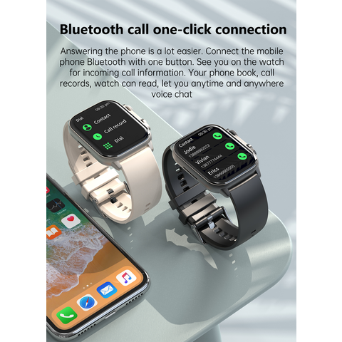 Reloj inteligente con pantalla AMOLED de 1,96 "410*502 HK95 IP68, reloj de pulsera de lujo con mensaje