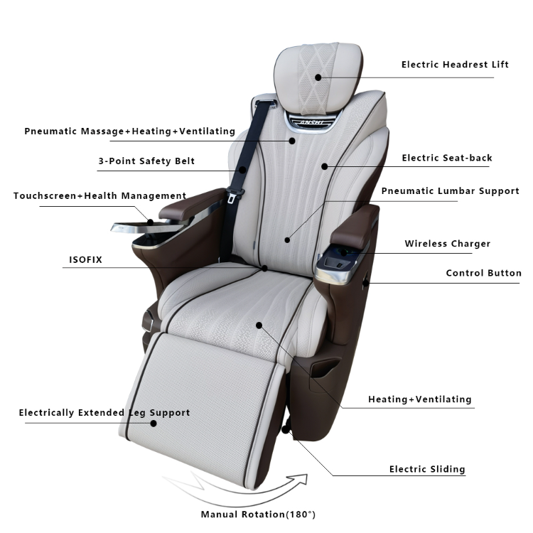 Car leg rest, rear seat modification, leg rest, foot pedal, leg