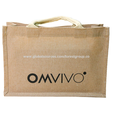 Custom Fashion Designer Designer Shopping Bag Jute Cotton Canvas