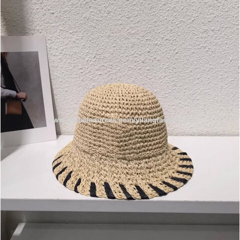 Summer Sunshades Straw Weaving Hat Ladies Anti-Uv Fisherman Hat