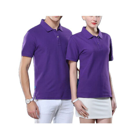 Nuevo diseño de polos de manga corta para hombre y mujer, baratos, de algodón y poliéster, con logo bordado e impresión personalizada.