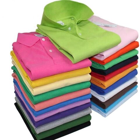 Nuevo diseño de polos de manga corta para hombre y mujer, baratos, de algodón y poliéster, con logo bordado e impresión personalizada.