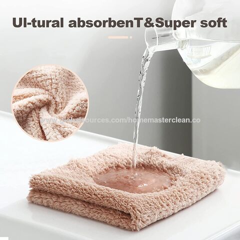 Coral Fleece Kitchen Cleaning Cloth, Bathroom Hand Towel With