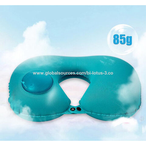 Almohada Inflable De Viaje Con Bolsa Portatil Para Dormir Cabeza Resto  Cuello US