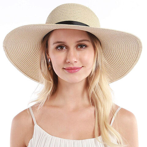 Buy Wholesale China Summer Beach Sun Straw Hats For Women Broad Brim  Bowknot Summer Sun Hat Foldable Hawaiian Straw Beach Hat For Women & Hat at  USD 1.25