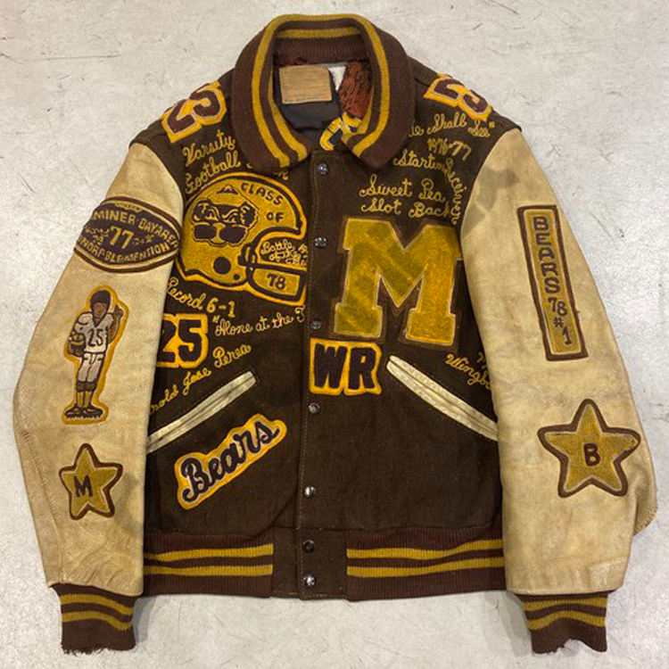 Buy Wholesale China Men Custom New Embroidered Chenille Patches Varsities  Jacket Wool Body Leather Sleeves Letterman Baseball College Jacket & Custom  Embroidered Chenille Patches Logo Letterman at USD 36