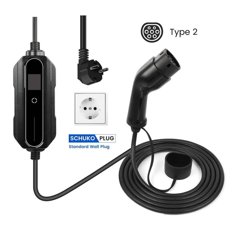 type-2 ev charging cable for wall box charger iec 62196-2 single