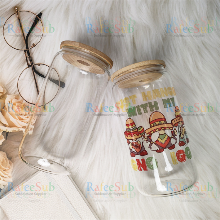 Buy Wholesale China Usa Warehouse 16oz 16 Oz Clear Frosted Blanks  Sublimation Tumbler Mug Cup 16 Ounce Beer Glass Can With Bamboo Lids And  Straw & Sublimation Glass Can at USD 0.99