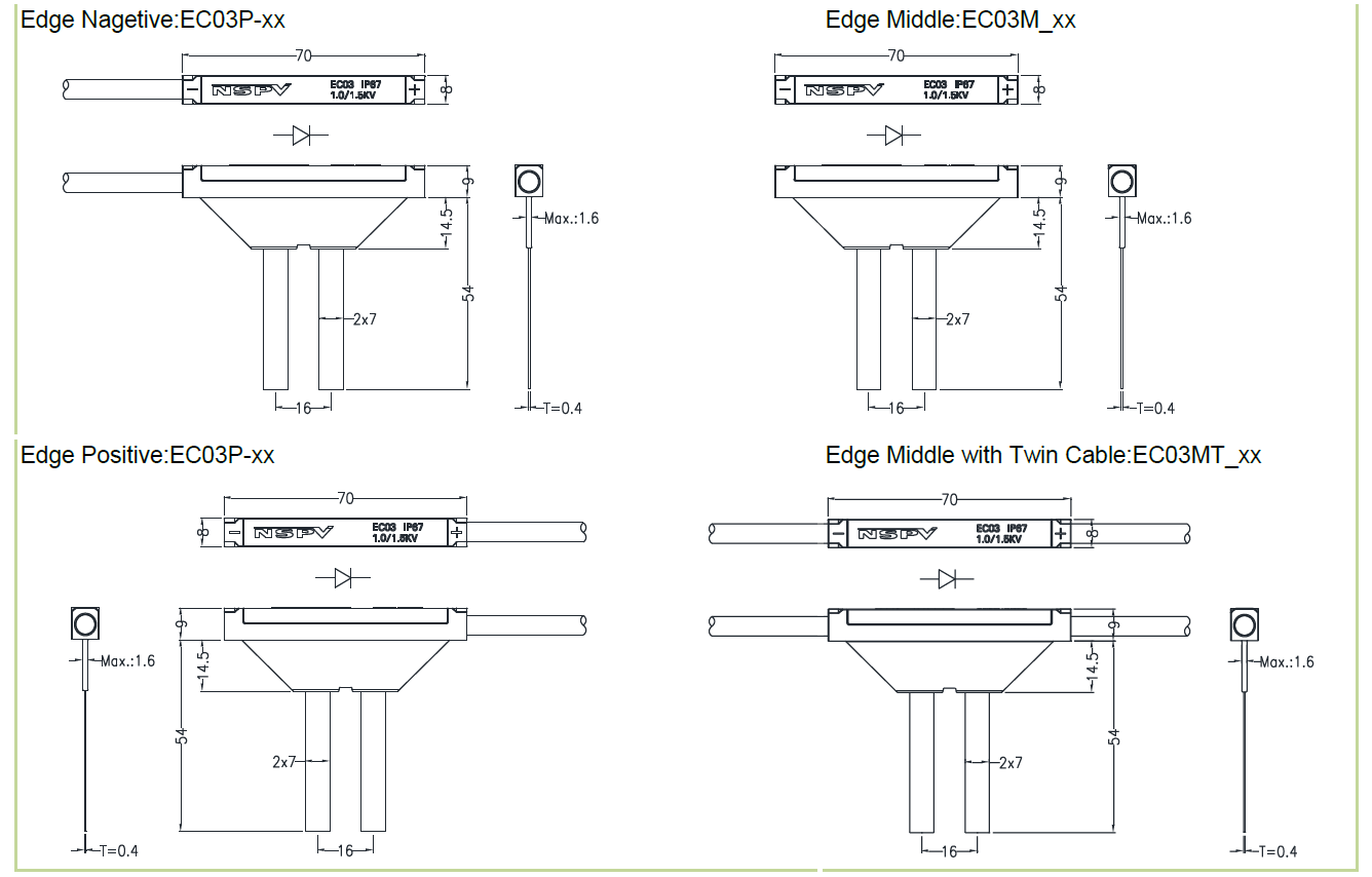 Pv Module Edges Buy Wholesale China Oem Pv Edge Connector For Bifacial Modules Small ...