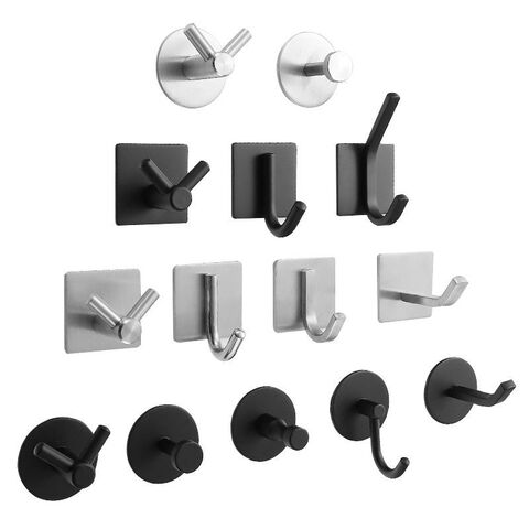Ganchos de pared adhesivos de acero inoxidable de alta resistencia personalizados 2023 para baño y cocina