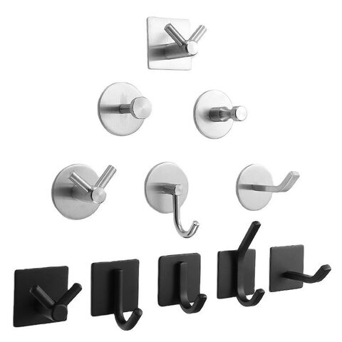 Ganchos de pared adhesivos de acero inoxidable de alta resistencia personalizados 2023 para baño y cocina