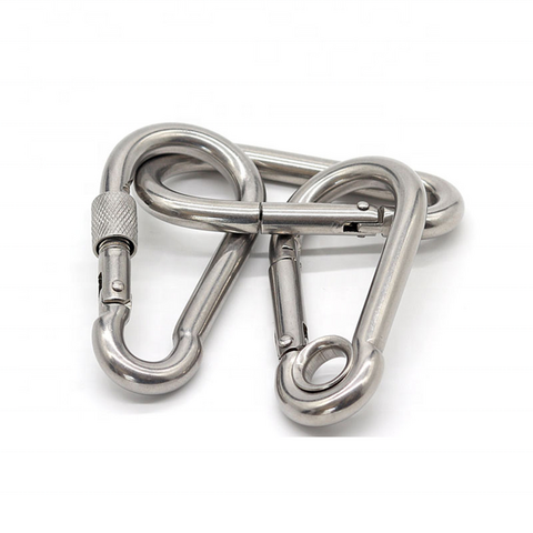 Carabiner Clip Snap Hook Spring Loaded A4 Stainless Steel Carbina