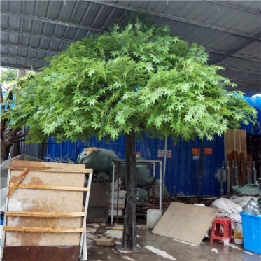 Outdoor Green Plastic Trees Giant Decor Maple Tree Artificial ...