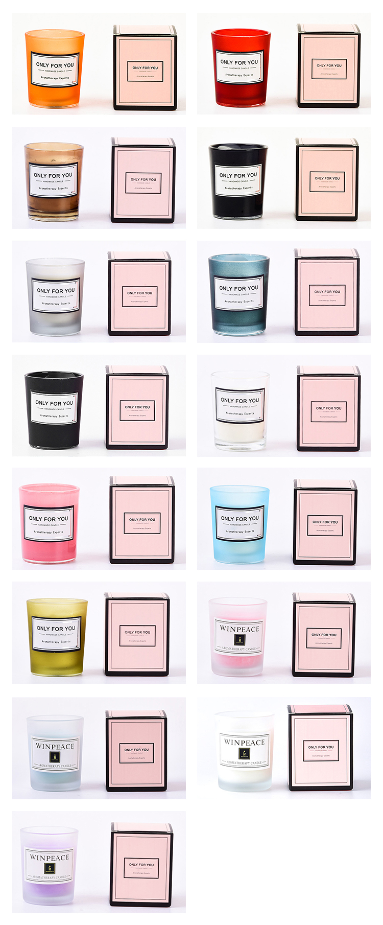 Oem Private Label Logo Multi Luxury Scented Soy Wax Candles With Jar ...