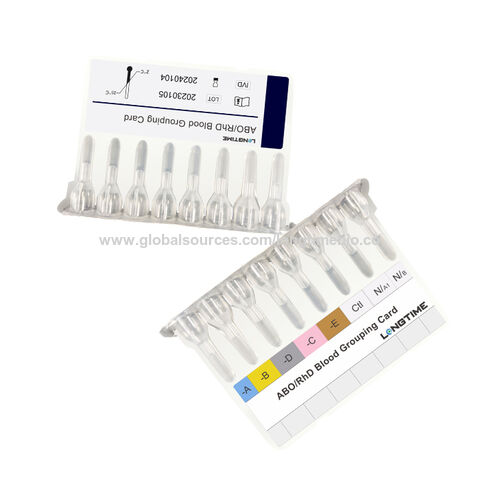 Buy Wholesale China Blood Grouping Test Abd/abo/rhd Blood Grouping Gel  Rapid Test Blood Type Test Kit Blood Typing Test & Blood Grouping Type at  USD 1.5