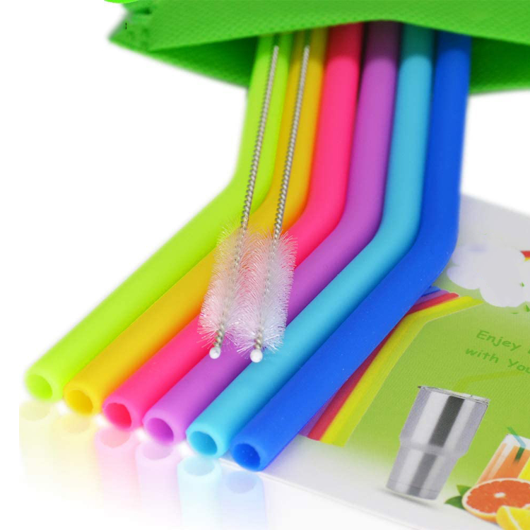 6pcs Silicone Drinking Straws for 30oz and 20oz - Reusable Silicone Straws  BPA Free Extra Long with
