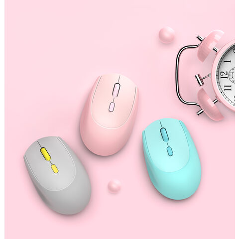 onn. Slim Wireless 3-Button Computer Mouse, Bluetooth and Nano USB  Receiver, 1600 DPI, Pink