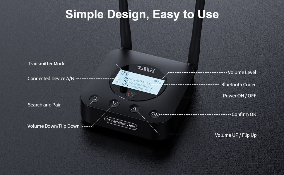 Buy Wholesale China 1mii B06tx+ Long Range Bluetooth 5.2 Transmitter For Tv/pc/projector To 2