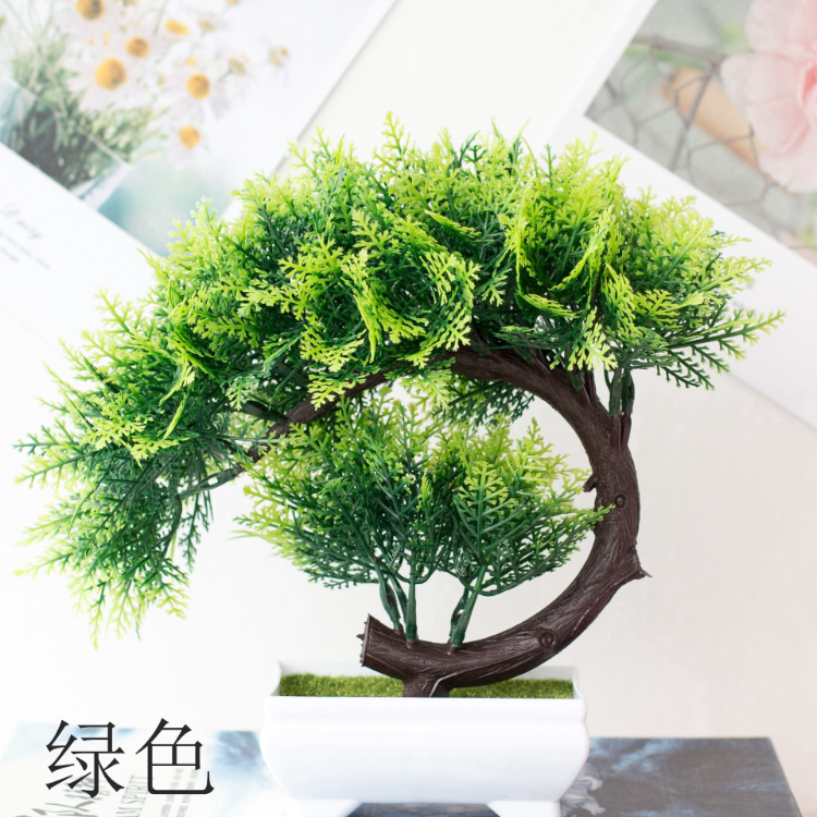 Factory Direct Sale Small Green Plastic Needle Leaves Bonsai Artificial  Pine Tree for Home Decor - China Garden Decoration and Chinese Pine Tree  price