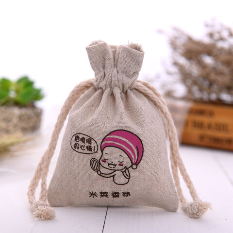 Custom Logo Silk Screen Print Organic Cotton Muslin Bags Double