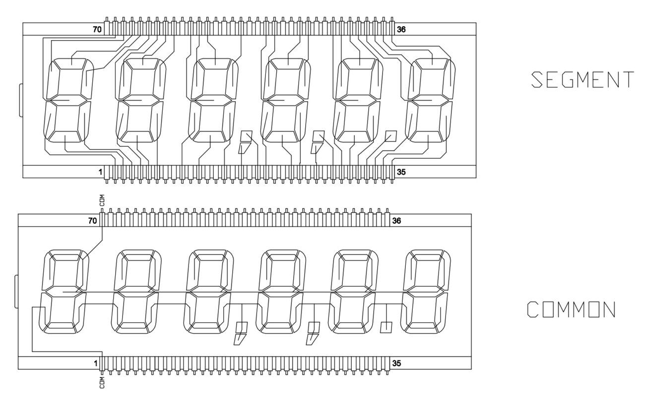 Buy Wholesale China 6 Digits 1.0″ Height 7segment Tn Transmissive Lcd