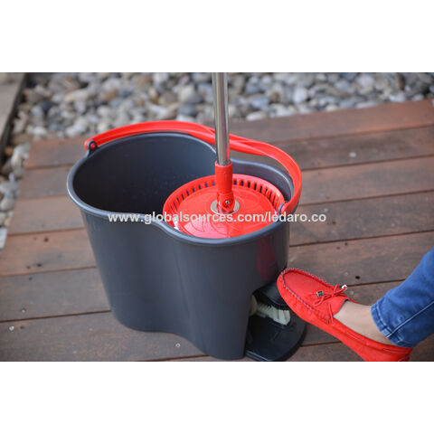 Spin Mop Bucket System, Detachable Spinning Basket and Easy Wring