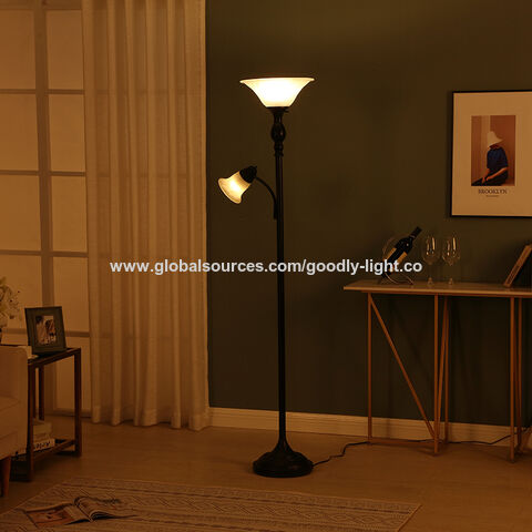 Dimmable Floor Lamp, Bright Tall Mother-Daughter LED with Remote