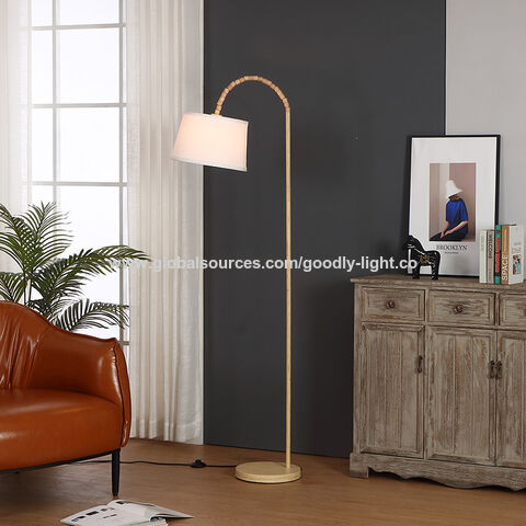 Rustic Arc Floor Lamp With Adjustable Goose Neck,led Metal
