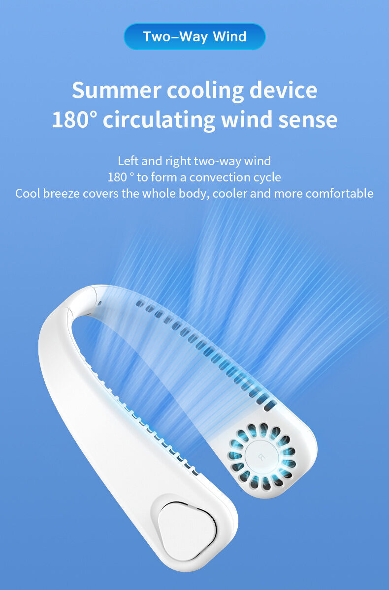 Buy Wholesale China Neck Fan, 1200mah Large Power Fan, Low Noise And