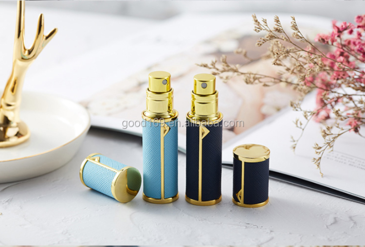 Luxurious 5ml Leather Perfume Dispenser Bottle Refill Atomizer For