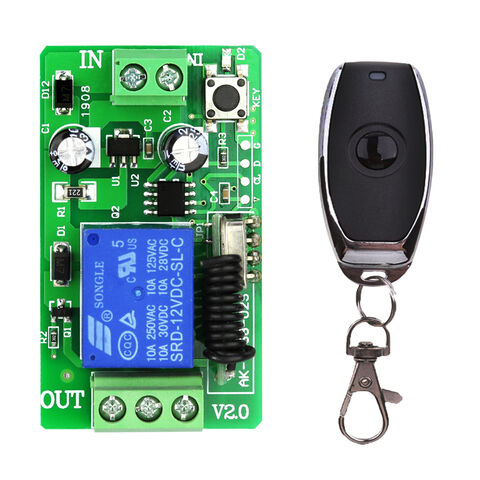 Wireless RF Remote Control Switch Kit with 8 way DC 12V Relay