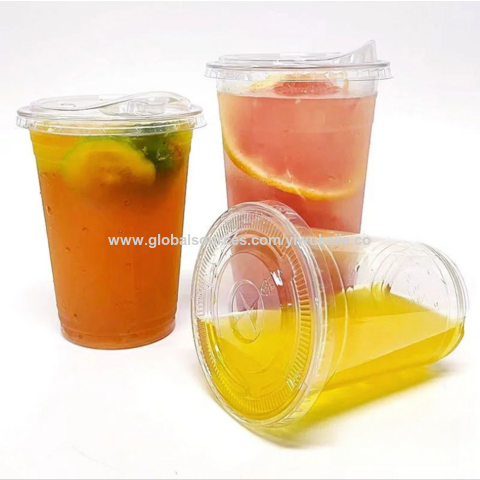 Buy Wholesale China Clear Plastic Cups With Strawless Sip-lids & Disposable Plastic  Cups at USD 0.05