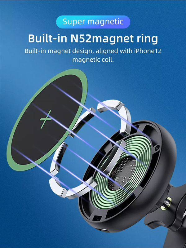 Buy China Wholesale Wholesale Wireless Charging Car Mounts Wireless Car Charger 15w Universal