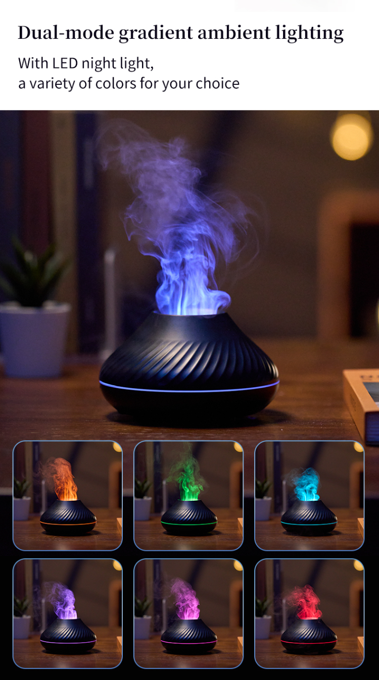 Buy Wholesale China Flame Diffuser Humidifier 130ml With Led Light ...