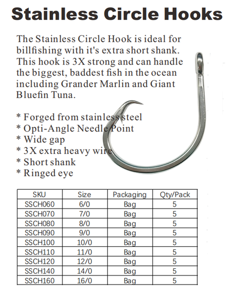 Fishing Tuna Circle Hooks - Extra Strong Stainless Steel Big Game Saltwater Fishing  Hooks For Tuna Catfish Bass Fishing Tackle $0.11 - Wholesale China Big Game  Fihsing Hook at factory prices from