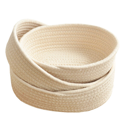 Regalkörbe zur Aufbewahrung | Dekorative Körbe für die Schrankaufbewahrung | Spielzeugkörbe & -boxen | Kleine geflochtene Seilkörbe - 33x22x13 cm