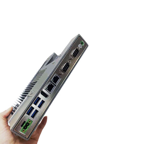 Mini-PC DC 9-36V J1900, 2*COM (RS232/485), 2*RJ45, 4*USB3.0, 1*HDMI, 1*VGA, Aluminiumgehäuse, unterstützt Windows/Linux/Ubuntu - Ideal für industrielle und kommerzielle Anwendungen