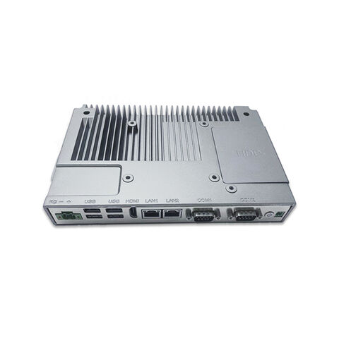 Mini-PC DC 9-36V J1900, 2*COM (RS232/485), 2*RJ45, 4*USB3.0, 1*HDMI, 1*VGA, Aluminiumgehäuse, unterstützt Windows/Linux/Ubuntu - Ideal für industrielle und kommerzielle Anwendungen