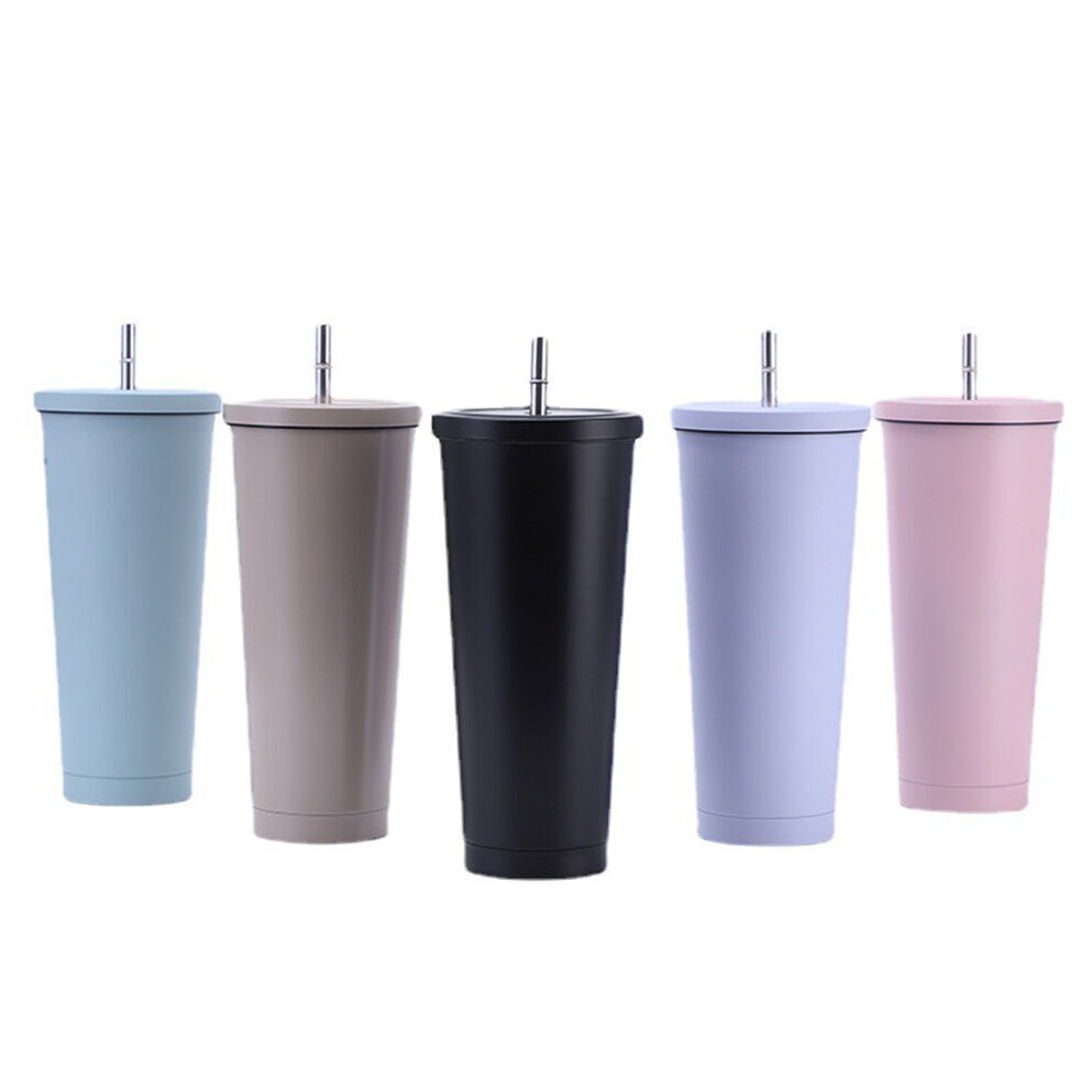 19oz Glass Tumbler with Sleeve and Straw (Purple)