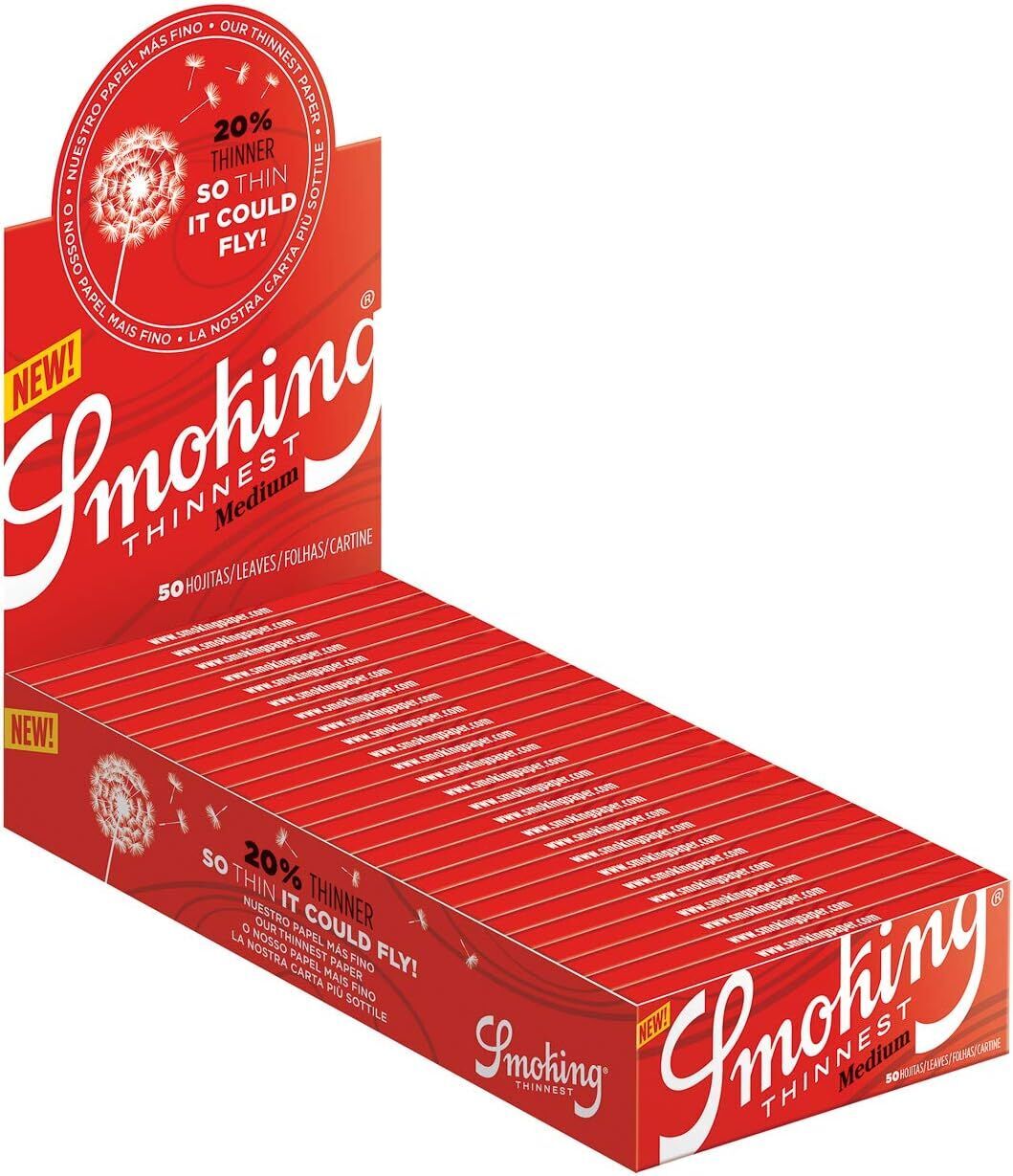 Buy Wholesale China Smoking Thinnest Brown Unbleached Medium Pack Of 25