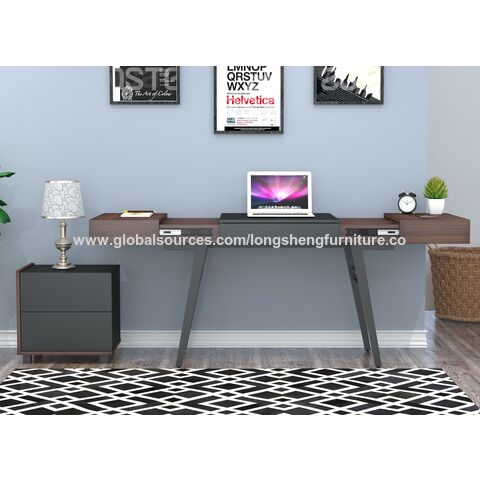 Diseño moderno de escritorio de oficina o dormitorio en madera