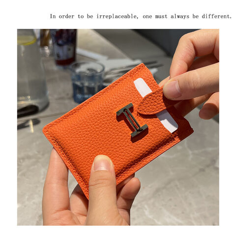 Al969 Rivet Leather Wallet Women Genuine Key Luxury Money Designer Keychain  Credit Custom Card Holder - China Custom Card Holder and Card Holder  Leather price
