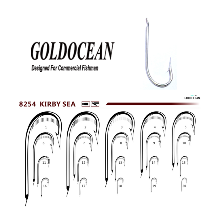 Goldocean 8254 2310 Big Faltted Kirby Sea Hook Big Falted