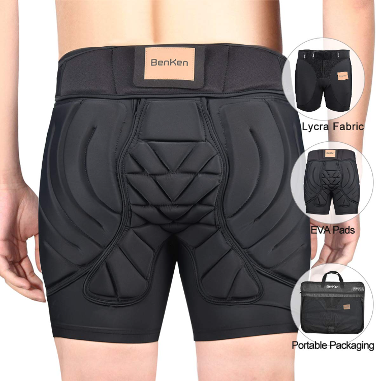 Soared 3D Protection Hip Butt and Tailbone NBR Paded Short Impact Gear for  Snowboard, Skate and Ski