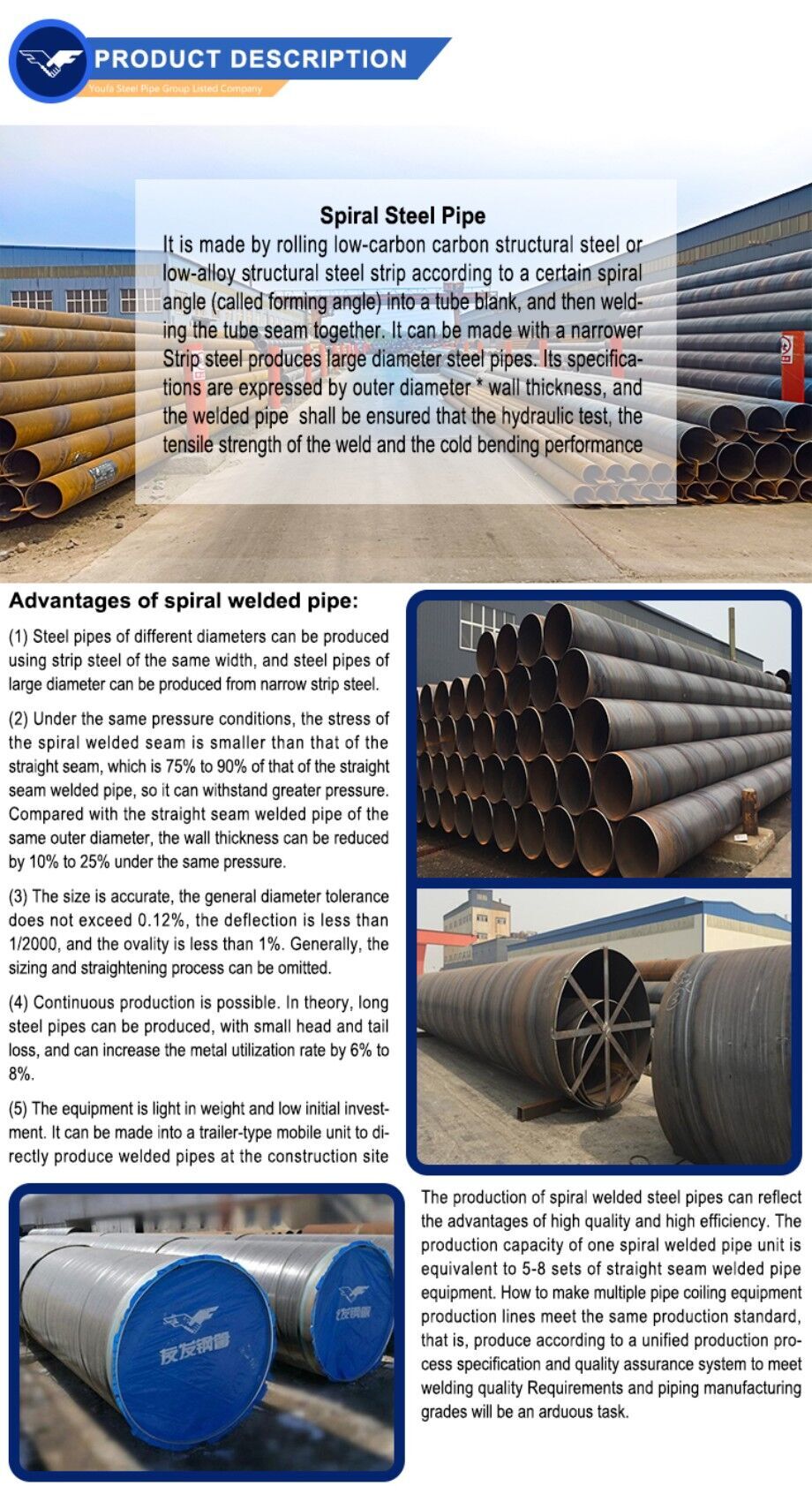 Buy Wholesale China Api 5l X42 X52 X56 X60 Steel Pipe Ssaw Welded ...