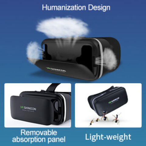 VR SHINECON Headset VR Terbaru dengan Sertifikat CE, Kacamata VR 3D Berkualitas Tinggi