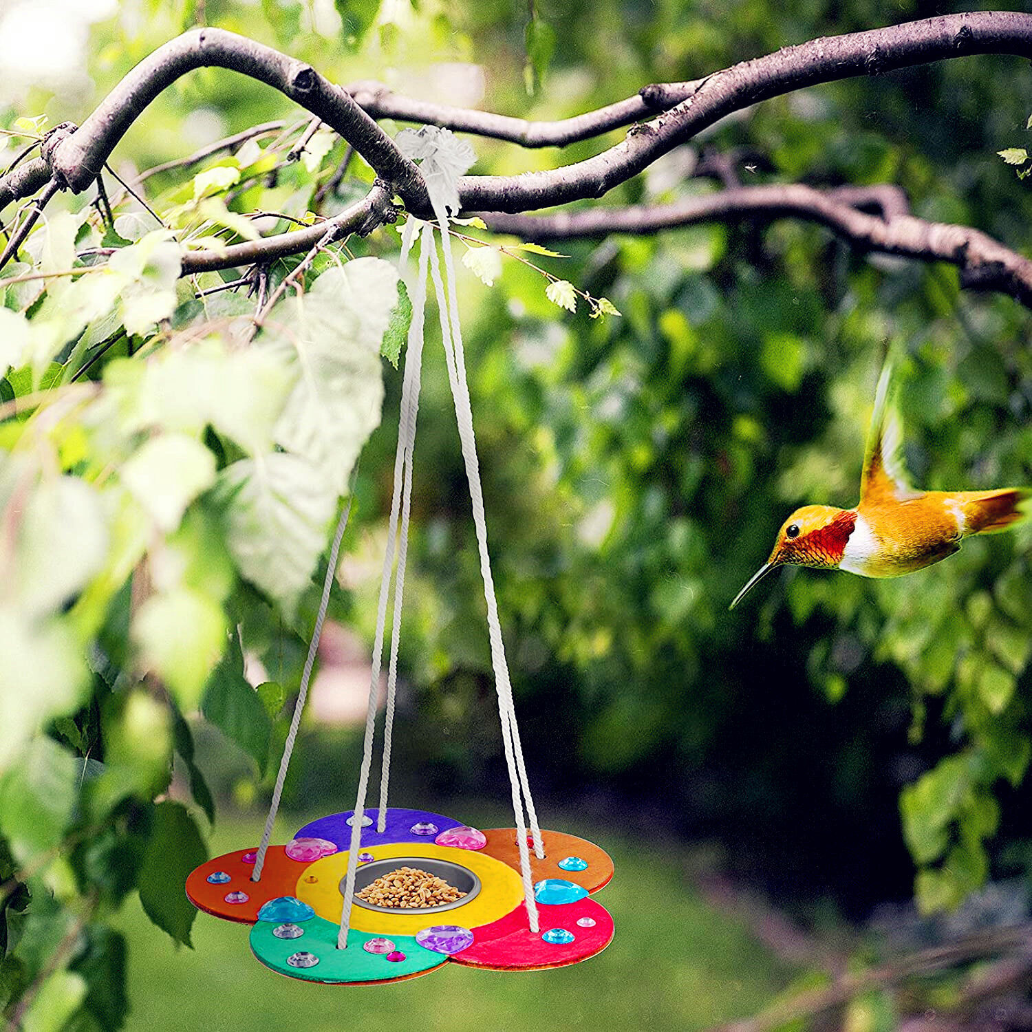Buy Wholesale China Diy Craft Wood Bird Feeder With Diy Painting Kit